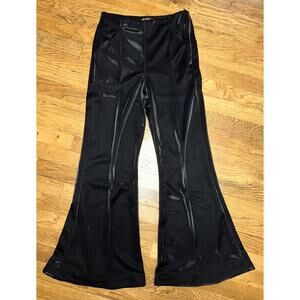 womens ANNE FERNANDES black wide leg / bell bottoms pants size P S 4-6 *B2